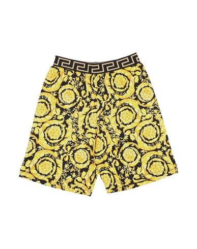 VERSACE YOUNG VERSACE YOUNG TODDLER SHORTS & BERMUDA SHORTS YELLOW SIZE 6 COTTON, POLYESTER, ELASTANE, POLYAMIDE 