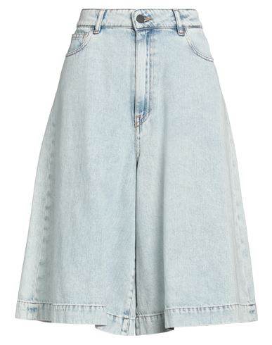 Liviana Conti Woman Denim Shorts Blue Size 27 Cotton