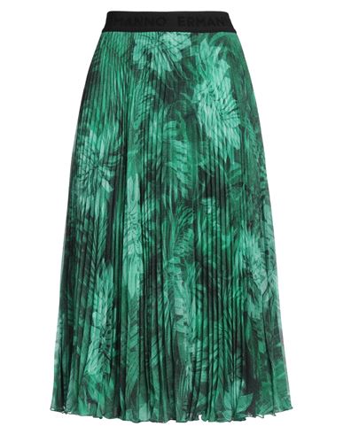 Ermanno Firenze Woman Midi Skirt Green Size 4 Polyester In Green