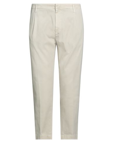 Dondup Man Pants Beige Size 36 Cotton, Elastane In Neutral