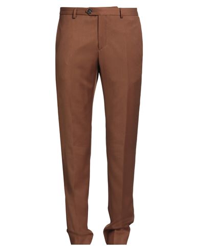 Manuel Ritz Man Pants Brown Size 38 Polyester, Viscose, Elastane In Brown