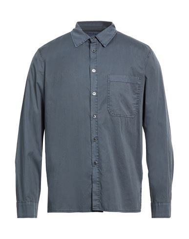 Crossley Man Shirt Slate Blue Size Xxl Cotton, Elastane In Blue