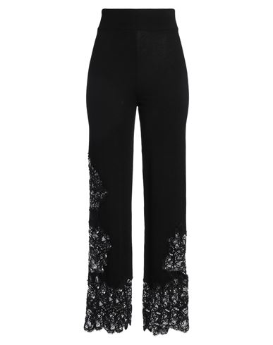 Ermanno Scervino Cashmere Woman Pants Black Size M Cashmere, Cotton, Wool, Synthetic Fibers