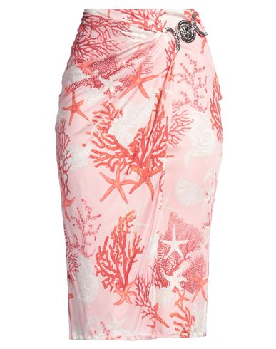 Versace Woman Midi Skirt Coral Size 4 Viscose