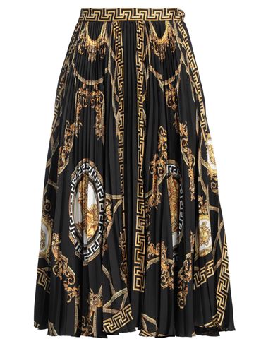 Versace Woman Midi Skirt Black Size 4 Polyester