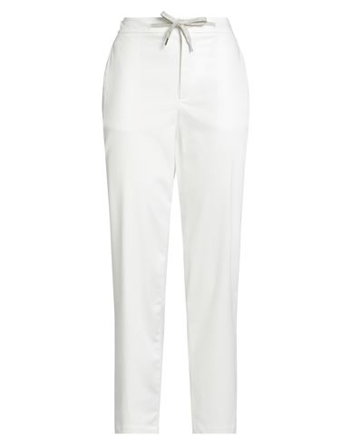 Eleventy Woman Pants White Size 10 Cotton, Elastane In White
