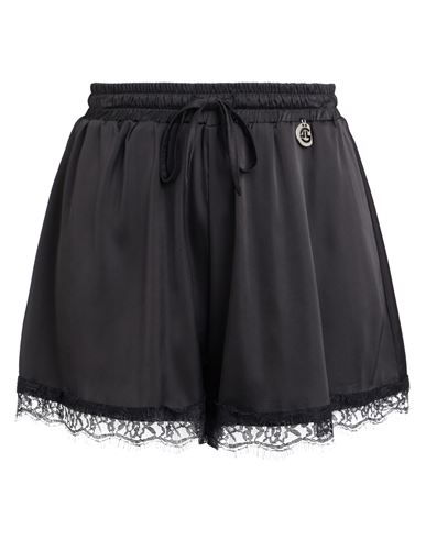 GAELLE PARIS GAËLLE PARIS WOMAN SHORTS & BERMUDA SHORTS BLACK SIZE 4 POLYESTER, ELASTANE 