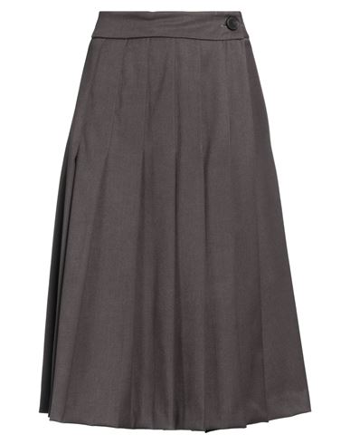 VICOLO VICOLO WOMAN MIDI SKIRT LEAD SIZE S POLYESTER, VISCOSE, ELASTANE 