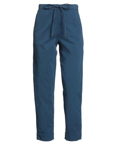Max Mara Leisure Woman Pants Blue Size 0 Cotton, Elastane In Blue