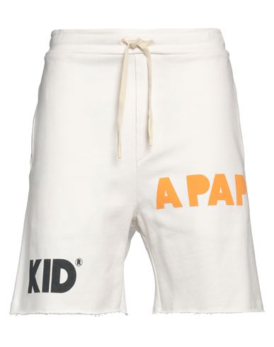A Paper Kid Man Shorts & Bermuda Shorts Cream Size Xl Cotton