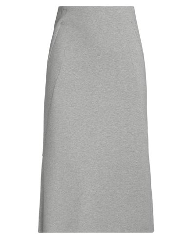 Shop Dries Van Noten Woman Midi Skirt Grey Size 8 Cotton, Polyester, Elastane