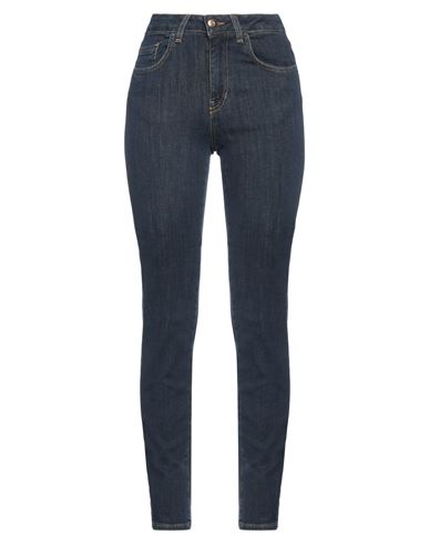 SHAFT SHAFT WOMAN JEANS BLUE SIZE 31 COTTON, ELASTANE 
