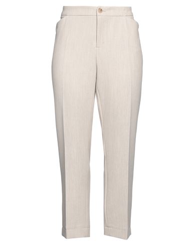 Xandres Woman Pants Beige Size 18 Polyester, Viscose, Wool, Elastane