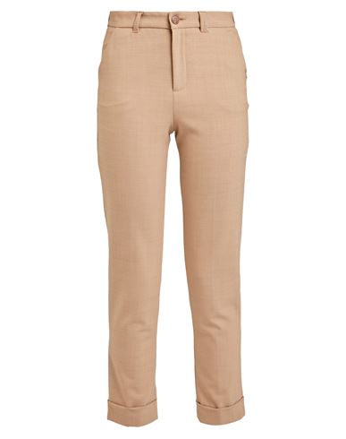 Xandres Woman Pants Camel Size 16 Wool, Polyester, Elastane