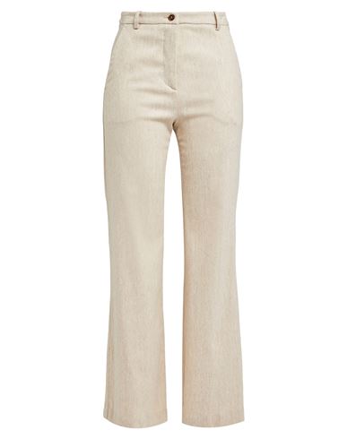 Rosso35 Woman Pants Beige Size 14 Virgin Wool, Viscose, Cashmere, Elastane