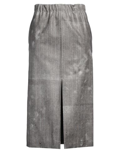 Maison Margiela Woman Midi Skirt Grey Size 6 Wool