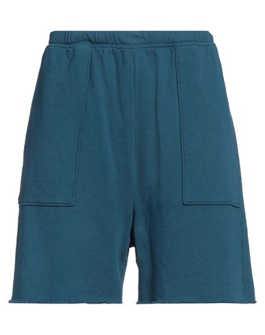 The Great . Woman Shorts & Bermuda Shorts Deep Teal Size 1 Cotton In Green
