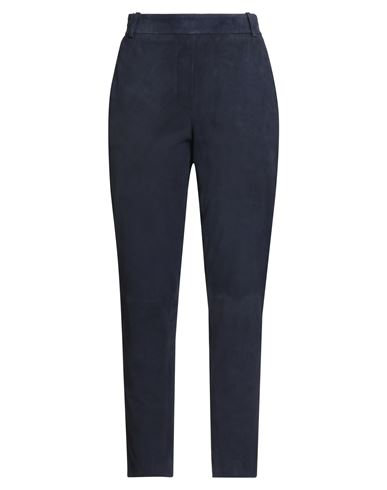 Kiltie Woman Pants Slate Blue Size 6 Goat Skin In Blue