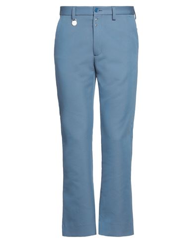 Mm6 Maison Margiela Man Pants Pastel Blue Size 32 Cotton, Polyamide In Blue