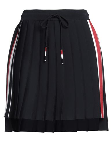 Thom Browne Woman Mini Skirt Midnight Blue Size 6 Viscose, Polyester In Blue