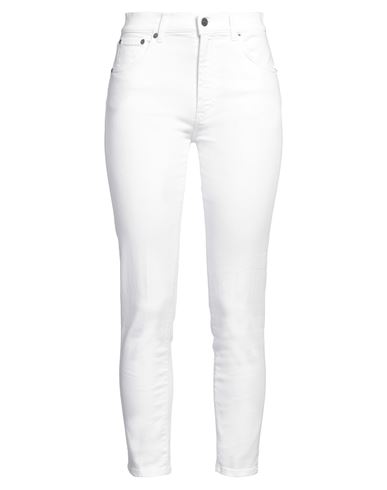 Dondup Woman Pants Beige Size 29 Cotton, Elastomultiester, Elastane In White