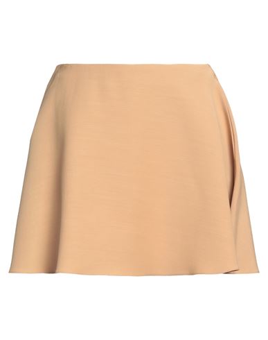 Elisabetta Franchi Woman Mini Skirt Sand Size 4 Wool, Viscose, Silk In Beige