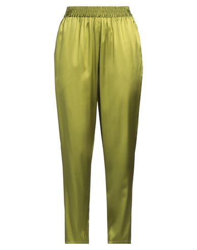 Gianluca Capannolo Woman Pants Lime Green Size 4 Silk, Elastane In Green