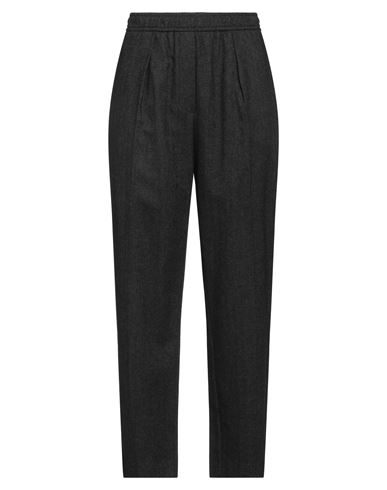 8pm Woman Pants Charcoal Size L Wool, Polyester, Viscose