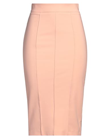 Elisabetta Franchi Woman Midi Skirt Salmon Pink Size 4 Polyamide, Elastane In Salmon Pink