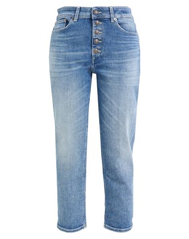 DONDUP DONDUP WOMAN JEANS BLUE SIZE 31 COTTON, ELASTANE 