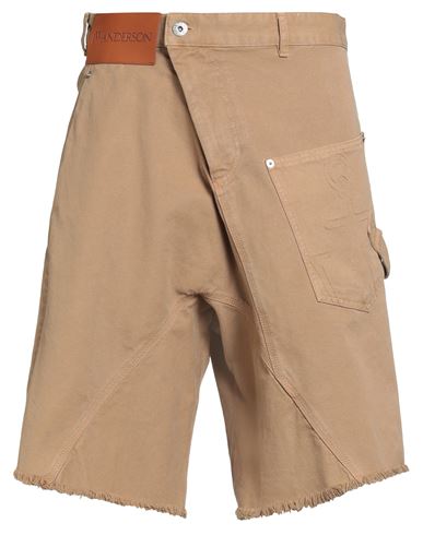 Jw Anderson Man Shorts & Bermuda Shorts Camel Size 34 Cotton In Neutral