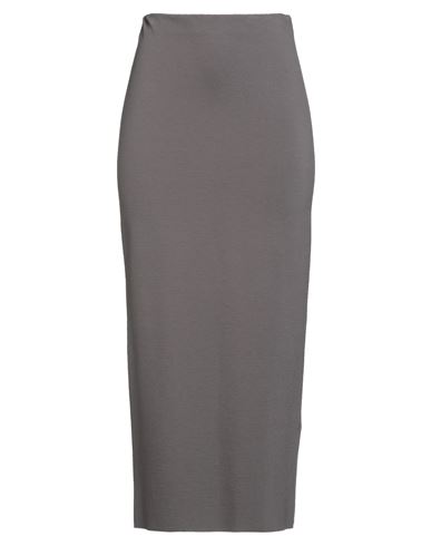 Meimeij Woman Midi Skirt Grey Size 4 Viscose, Polyamide, Elastane In Gray