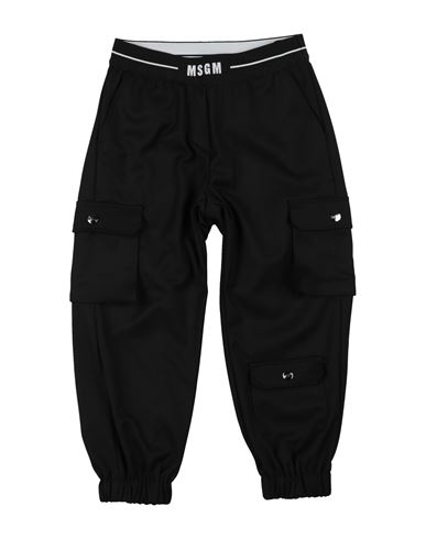 Msgm Toddler Girl Pants Black Size 6 Polyester, Viscose, Elastane In Black