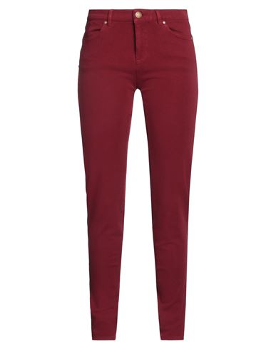 Seductive Woman Pants Garnet Size 14 Cotton, Lyocell, Polyester, Elastane In Red