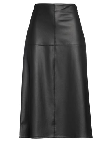 Max Mara Leisure Scilli Coated Jersey Midi Skirt In Black