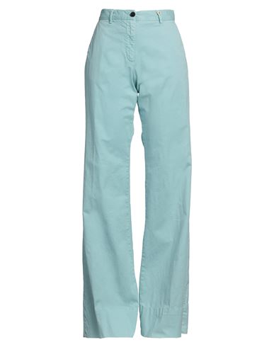 Myths Woman Pants Sky Blue Size 6 Cotton, Elastane In Blue