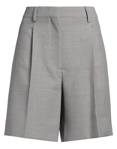 Burberry Woman Shorts & Bermuda Shorts Light Grey Size 8 Wool