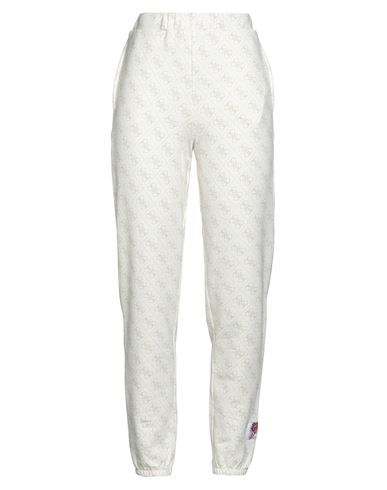 Guess X Brandalised Woman Pants Off White Size M Cotton, Polyester, Elastane