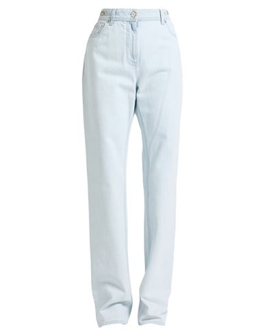 Versace Woman Jeans Blue Size 27 Cotton, Calfskin