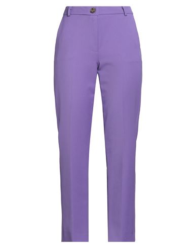 Emme By Marella Woman Pants Purple Size 4 Polyester, Viscose, Elastane In Purple