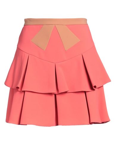 Elisabetta Franchi Woman Mini Skirt Coral Size 8 Polyester In Red
