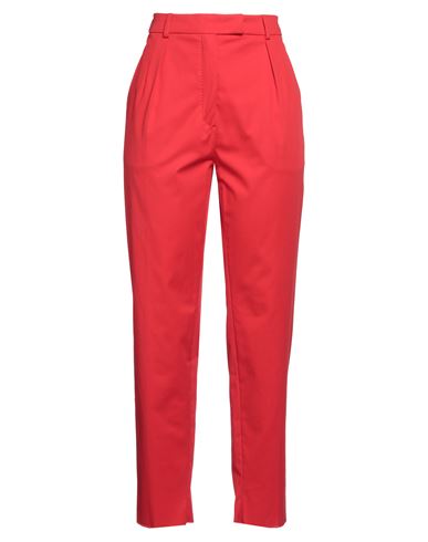 Max Mara Woman Pants Red Size 12 Cotton, Elastane