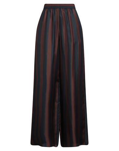 Fendi Monogram Jacquard Silk Trousers In Brown