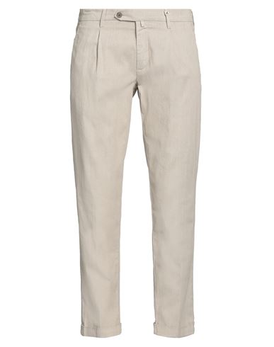 Myths Sand-colored Linen-cotton-lyocell Trousers In White