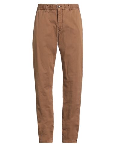 Incotex Man Pants Brown Size 32 Cotton, Elastane In Brown