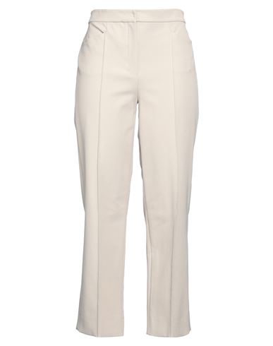's Max Mara Woman Pants Light Grey Size 10 Cotton, Polyamide, Elastane
