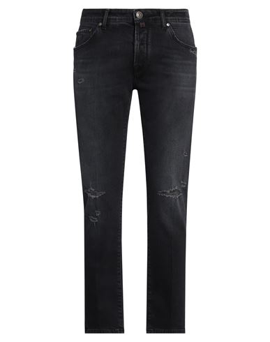 Shop Jacob Cohёn Man Jeans Black Size 35 Cotton, Elastane, Polyester