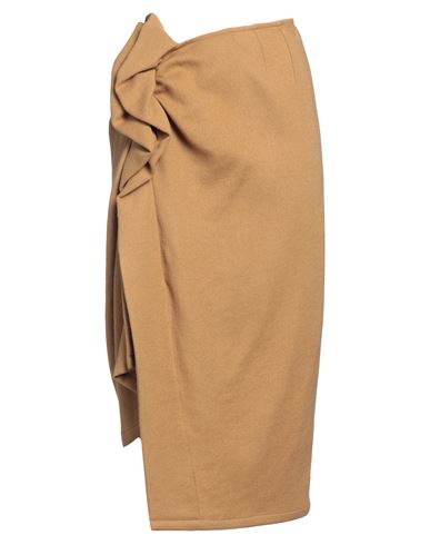 DRIES VAN NOTEN DRIES VAN NOTEN WOMAN MIDI SKIRT CAMEL SIZE 8 WOOL 
