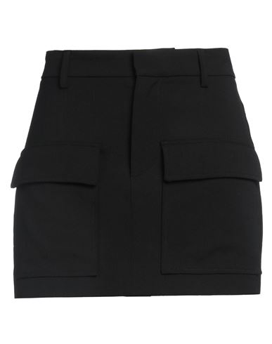 P.a.r.o.s.h P. A.r. O.s. H. Woman Mini Skirt Black Size M Virgin Wool, Elastane In Black