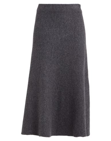 Jil Sander Woman Midi Skirt Charcoal Size 4 Wool